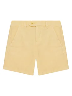 Guess Szorty materiałowe N5GD09 WG5G0 Żółty Regular Fit - Spodenki damskie - miniaturka - grafika 1