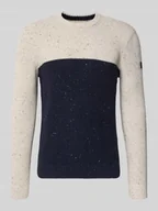 Swetry męskie - Sweter z dzianiny kroju regular fit z mieszanki bawełny - miniaturka - grafika 1