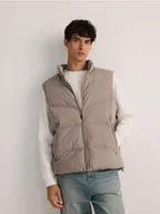 Kamizelki męskie - Reserved - Kamizelka z odpinanym kapturem - jasnoszary - miniaturka - grafika 1