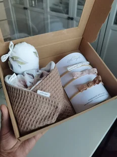 Zestaw prezentowy - anioł przytulanka + termofor + opaski lub zawieszka - Pamiątka Chrztu Świętego - miniaturka - grafika 1