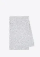 Apaszki i szaliki męskie - Szalik damski z dekoracyjnie obszytym brzegiem szary - miniaturka - grafika 1