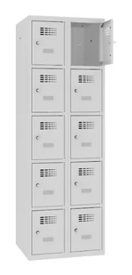 Szafa ze schowkami na klucz 10 skrytek dla uczniów - Szafki BHP - miniaturka - grafika 1