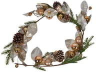 Ozdoby bożonarodzeniowe - Girlanda ze złotymi liśćmi 178 cm - miniaturka - grafika 1