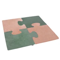 Maty edukacyjne - Kiddymoon Piankowe Puzzle Do Zabawy Velvet Kwadrat Róż Pustyni-Zieleń Lasu 4 Zabawka Mata - miniaturka - grafika 1