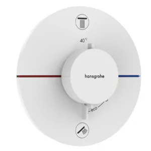 HANSGROHE 15556700 ShowerSelect Comfort S Bateria termostatyczna, podtynkowa do 2 odbiorników ze zintegrowanym systemem zabezpieczającym zgodnie z EN 1717 Biały Matowy - Baterie podtynkowe - miniaturka - grafika 1