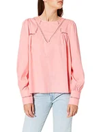 Koszulki i topy damskie - VERO MODA Damski top Vmhencha Ls WVN Ga, Geranium Pink, S - miniaturka - grafika 1