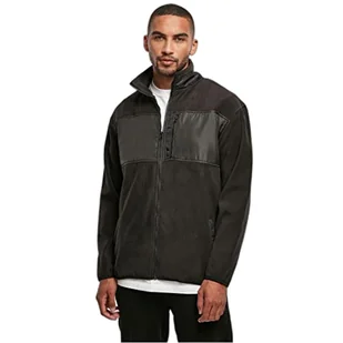 Urban Classics Kurtka z mikropolaru, luźna męska kurtka z polaru o kroju oversized fit, dostępna w wielu kolorach, rozmiarach S-5XL, czarny, XL - Kurtki męskie - miniaturka - grafika 1