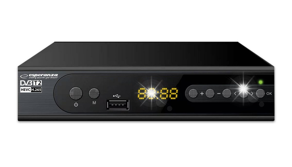 Esperanza Tuner cyfrowy EV106R DVB-T/T2 H.265/HEVC