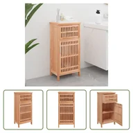 Szafki łazienkowe - The Living Store szafka łazienkowa 42x29x82 cm orzech lity - miniaturka - grafika 1