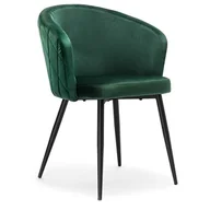 Taborety i hokery - Krzesło EHOKERY Hampton Velvet Ciemnozielony - miniaturka - grafika 1
