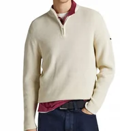 Swetry męskie - Sweter Męski PEPE JEANS King PM702348 Ecru - miniaturka - grafika 1