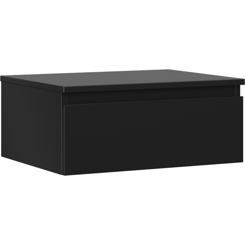 Mexen Orio szafka łazienkowa podumywalkowa 60 cm z blatem, 1 szuflada, czarna mat - 91A10-06023-1-BFC71