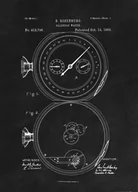 Plakaty - Galeria Plakatu, Plakat, Patent Zegarek z Kalendarzem Projekt z 1889, black, 40x60 cm - miniaturka - grafika 1
