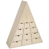 Kalendarze - Drewniany kalendarz adwentowy ARTEMIO - Góra - 40,5 x 34 x 12,5 cm - 24 szufladki - miniaturka - grafika 1