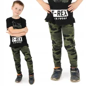 Legginsy - Getry chłopięce Długie legginsy Spodnie Moro 104 - miniaturka - grafika 1