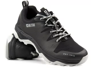 Buty trekkingowe męskie - Sneakersy, trekkingi męskie z technologią Memory Foam - BIG STAR KK174087, czarne - Big Star - grafika 1