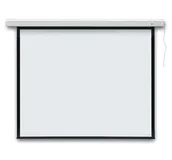Ekrany projekcyjne - Elektryczny ekran projekcyjny ścienny/sufitowy 2x3 Profi EEP118R, 98", 177x177, 1:1, biały matowy - miniaturka - grafika 1