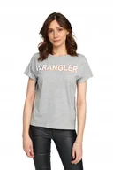 Koszulki i topy damskie - WRANGLER SS TEE MID GREY MEL W7Z1EVX37 XS - miniaturka - grafika 1