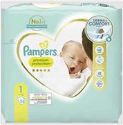 Pieluchy - Pampers Premium Protection rozmiar 1, 24 pieluchy, 2 kg-5 kg, najlepszy komfort i ochrona dla skóry wrażliwej - miniaturka - grafika 1