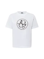 Koszulki i topy damskie - JOOP! Koszulka damska Kobiety Bawełna biały nadruk, 34 - miniaturka - grafika 1