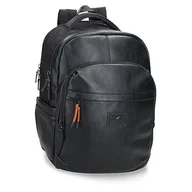 Plecaki - Pepe Jeans Egham Plecaki poliestrowe i szczegóły ze sztucznej skóry, czarny, Czarny (Black), Talla única, plecak na komputer - miniaturka - grafika 1