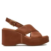 Sandały damskie - Sandały Clarks Manon Wish 26176303 Brązowy - miniaturka - grafika 1