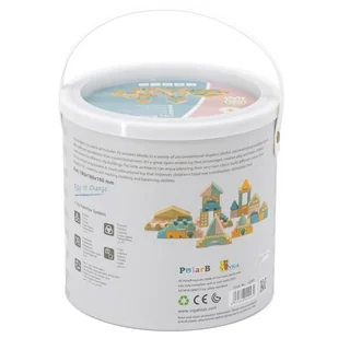 Drewniane Klocki Bloki Miejskie 50 Elementów Montessori Lumarko! - Klocki - miniaturka - grafika 5