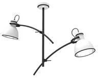 Lampy sufitowe - Candellux ZUMBA LAMPA WISZĄCA 2X40W E14 BIAŁY+CZARNY - miniaturka - grafika 1