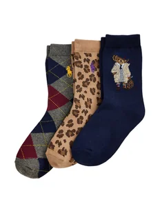 Polo Ralph Lauren Zestaw 3 par wysokich skarpet dziecięcych 447P03258001 Kolorowy - Skarpetki dla dzieci - miniaturka - grafika 1