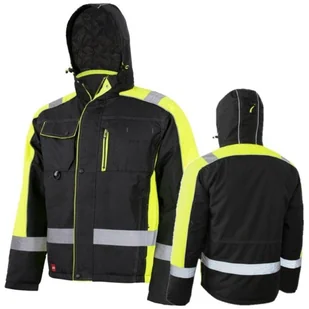 KURTKA ROBOCZA ZIMOWA ostrzegawcza OCIEPLANA ODBLASKOWA - Odzież robocza - miniaturka - grafika 1
