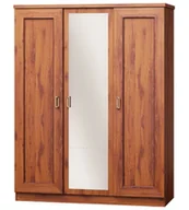 Szafy - Szafa trzydrzwiowa z lustrem dąb stuletni L4-E12 - miniaturka - grafika 1