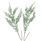 Zabawki kreatywne - Szronione gałązki tui z brokatem 33 cm 2 szt. - miniaturka - grafika 1