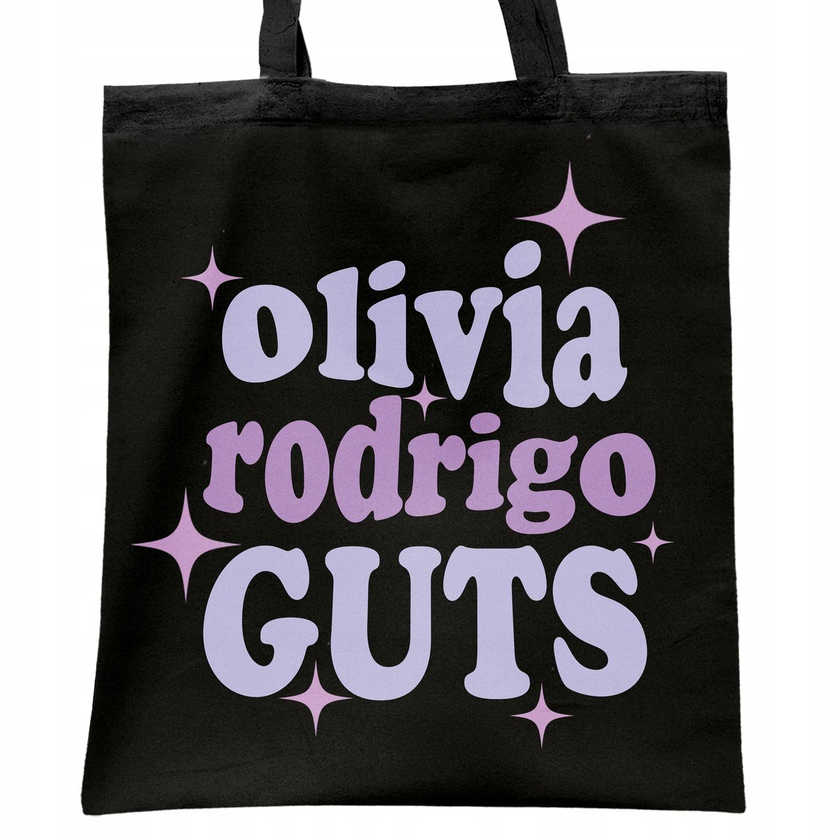 Torba bawełniana czarna na zakupy Olivia Rodrigo Guts Dla Fanów
