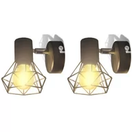 Lampy ścienne - vidaXL 2 kinkiety ścienne w industrialnym stylu z żarówką LED - miniaturka - grafika 1