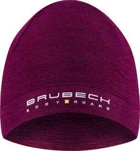 Brubeck HM10180 Czapka wełniana dwuwarstwowa unisex EXTREME WOOL śliwkowy L/XL - Czapki damskie - miniaturka - grafika 1