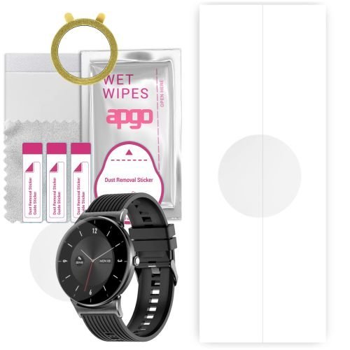 1x folia hydrożelowa ochronna do Kumi GW1 - apgo Smartwatch Hydrogel Protection Ochrona na ekran smartwatcha
