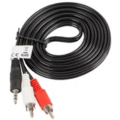 Kable - LANBERG LANBERG Kabel MiniJack 3.5 mm 2x RCA LANBERG 2 m - miniaturka - grafika 1
