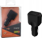 Ładowarki samochodowe - Ładowarka Vega ŁADOWARKA SAMOCHODOWA 4 X USB 3A CZARNA FAST CHARGER QUICK 4XUSB 3.0 FASTON 3000mA> - miniaturka - grafika 1