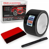 Akcesoria tuningowe - 3M Folia Taśma Dechroming Czarna Połysk 5cmx10M - miniaturka - grafika 1