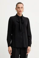 Koszule damskie - Silvian Heach koszula COMPARIS damska kolor czarny regular z kołnierzykiem klasycznym GPA25473CA - miniaturka - grafika 1