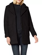 Płaszcze damskie - ICHI IHSTIPA JA damski płaszcz zimowy, wełniany płaszcz zimowy, krótki płaszcz z zatrzaskami i kołnierzem, Black (194008), 38 - miniaturka - grafika 1