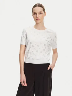 Guess Sweter W5GR05 Z3D60 Biały Regular Fit - Swetry damskie - miniaturka - grafika 1