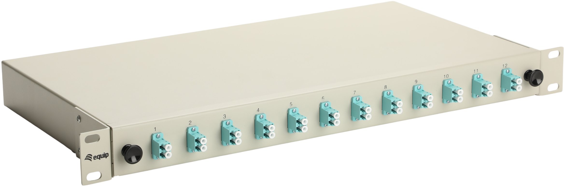 Equip Skrzynka światłowodowa 12-Port LC-Duplex OM3 1U kompletny szary 337203