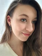 Kolczyki - Venus Galeria Łańcuch kolczyki srebrne szare - miniaturka - grafika 1