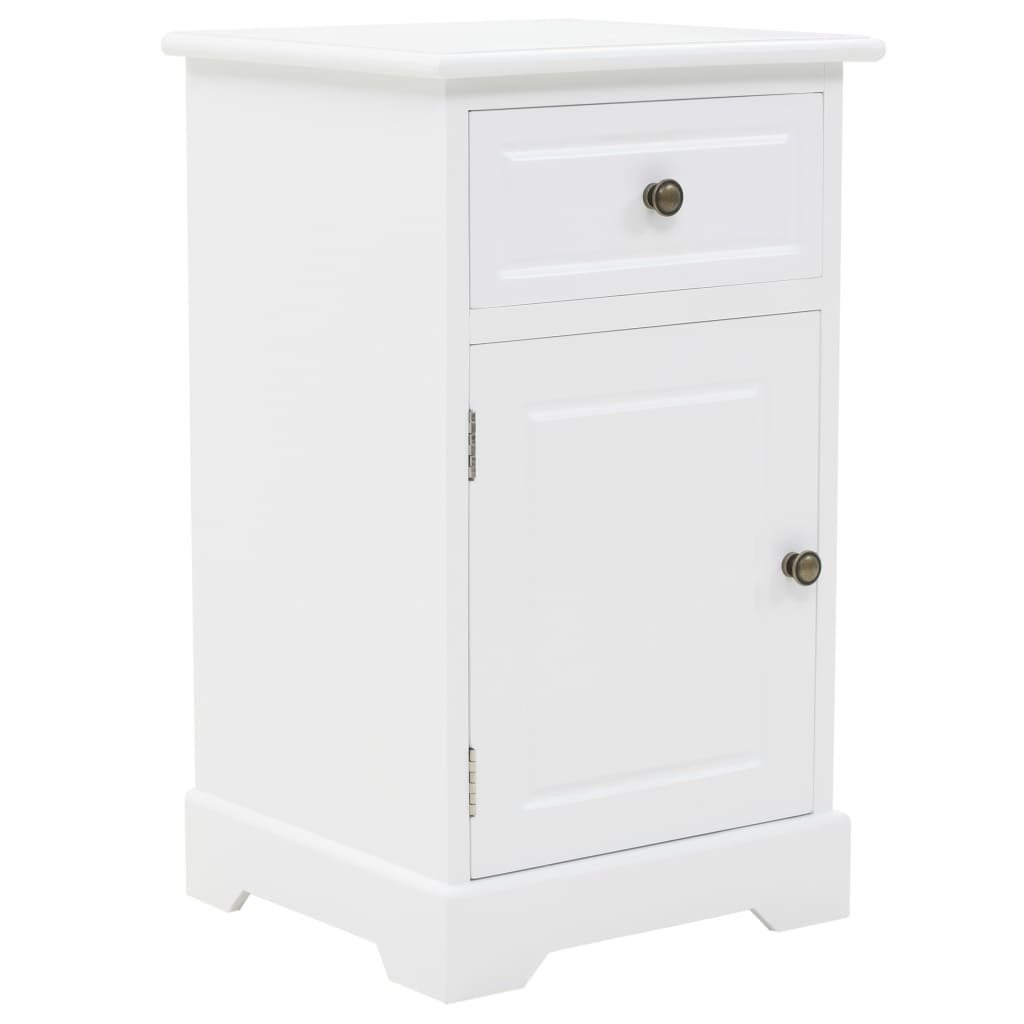 Szafka nocna MDF i drewno sosnowe 35x32x59 cm