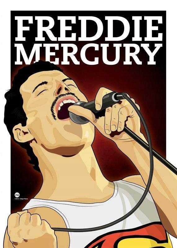 PODKŁADKA POD MYSZ Nadruk 22x18 cm Unikatowy Queen Freddie Mercury Prezent