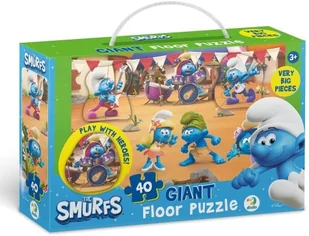 Puzzle podłogowe 40 Muzyka gra Smerfy - Maty piankowe - miniaturka - grafika 1