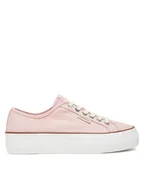Trampki damskie - Calvin Klein Jeans Tenisówki Vulc Flatform Ctn Logo Tag YW0YW01838 Różowy - miniaturka - grafika 1