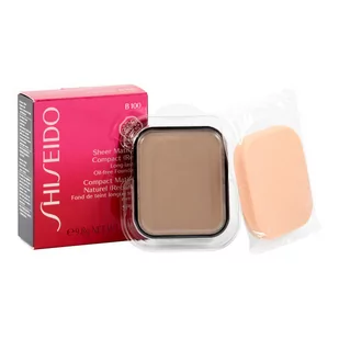 Shiseido Sheer Matifying, matujący podkład w kompakcie B100 Very Beed Beige, SPF 10, wkład, 9,8 g - Podkłady do twarzy - miniaturka - grafika 1