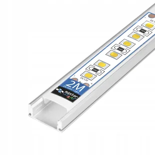 profil Led aluminiowy Do Taśmy Led Z Kloszem 2m anodowany - Akcesoria do oświetlenia - miniaturka - grafika 1